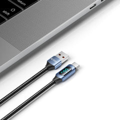 TECH-PROTECT ULTRABOOST LED TYPE-C KABEL 66W/6A 100CM PLAVI