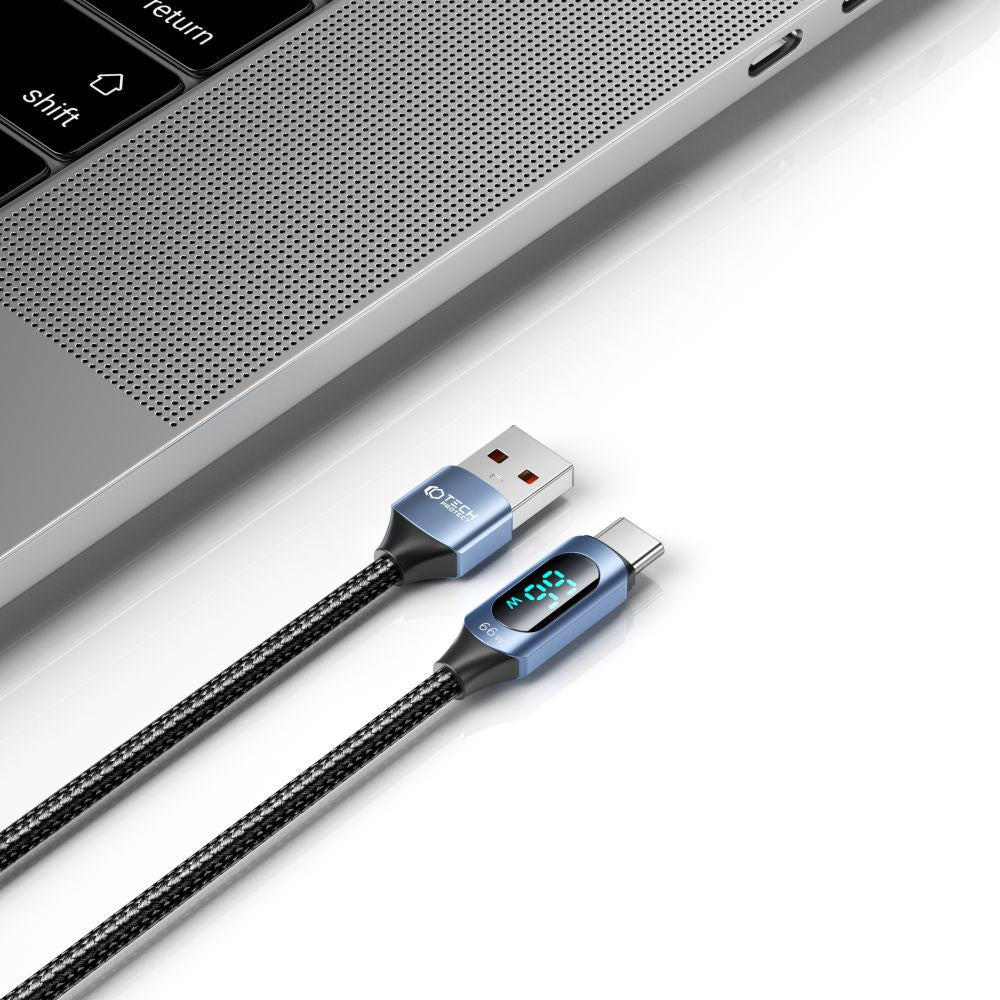TECH-PROTECT ULTRABOOST LED TYPE-C KABEL 66W/6A 200CM PLAVI