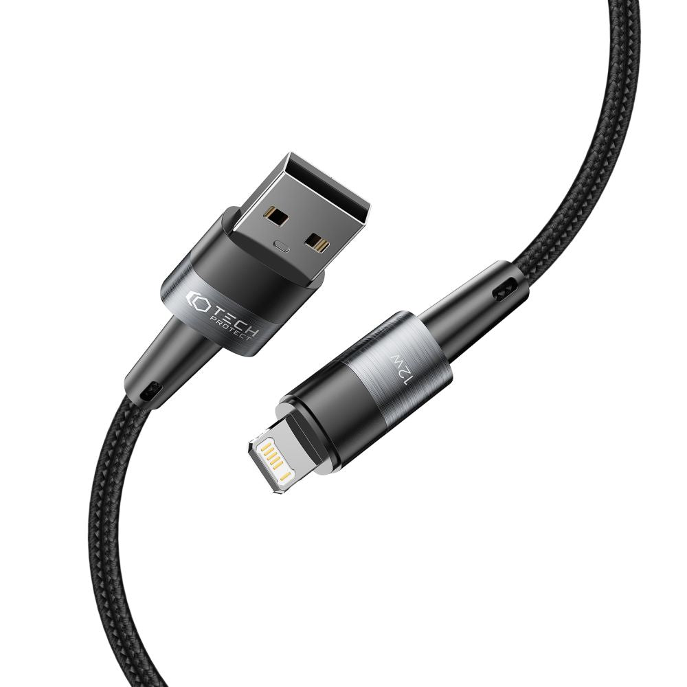 KABEL TECH-PROTECT ULTRABOOST LIGHTNING  12W/2.4A 100CM SIVA