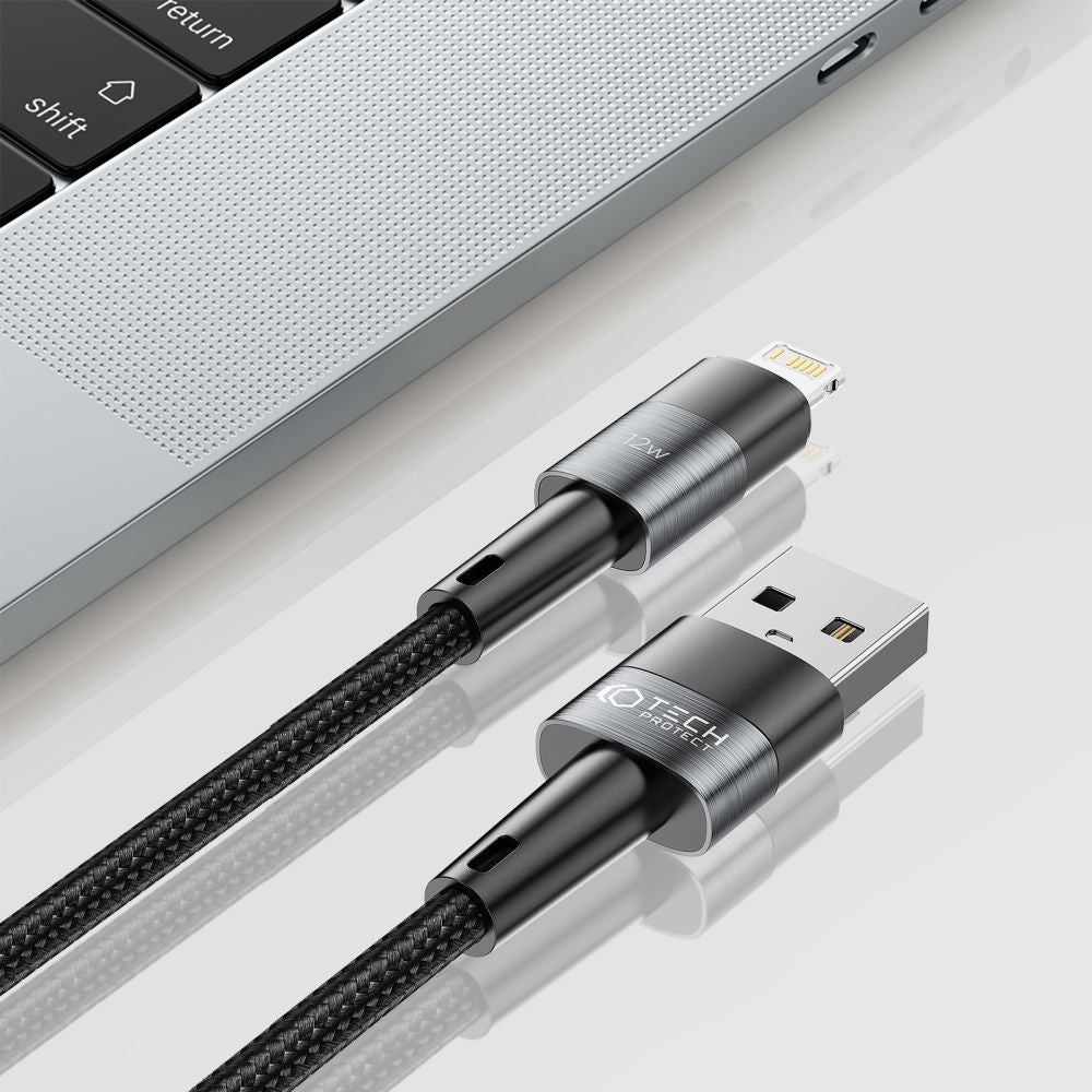 KABEL TECH-PROTECT ULTRABOOST LIGHTNING  12W/2.4A 100CM SIVA