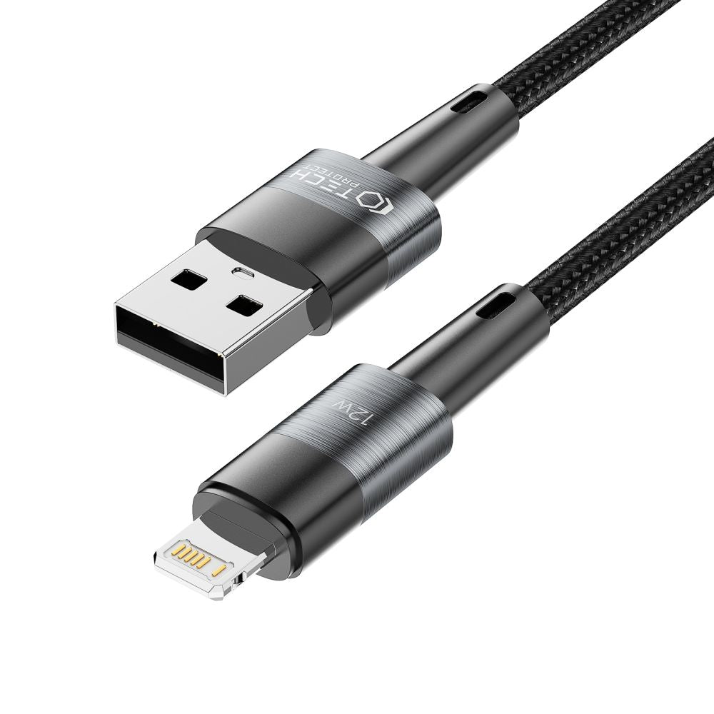 KABEL TECH-PROTECT ULTRABOOST LIGHTNING  12W/2.4A 25CM SIVA