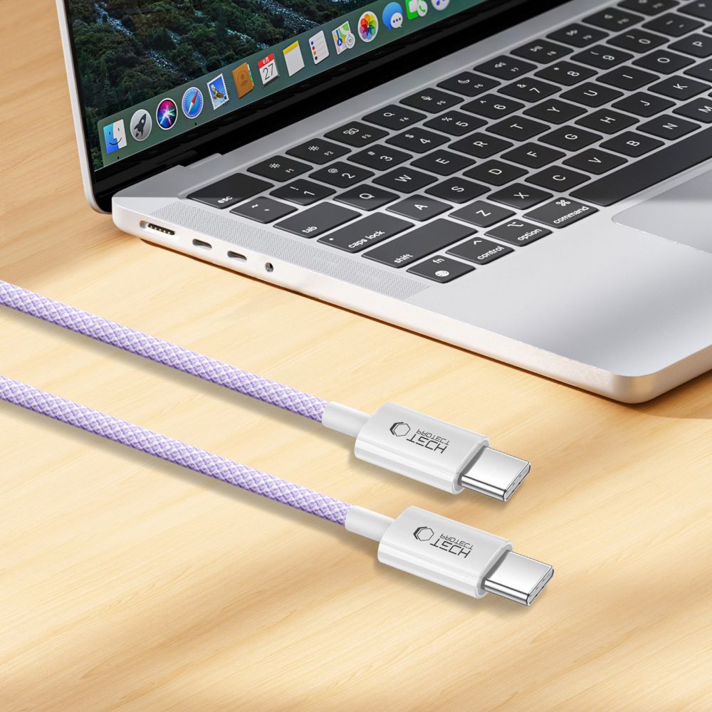 TECH-PROTECT ULTRABOOST LITE TYPE-C KABEL PD60W/3A 200CM MAUVE