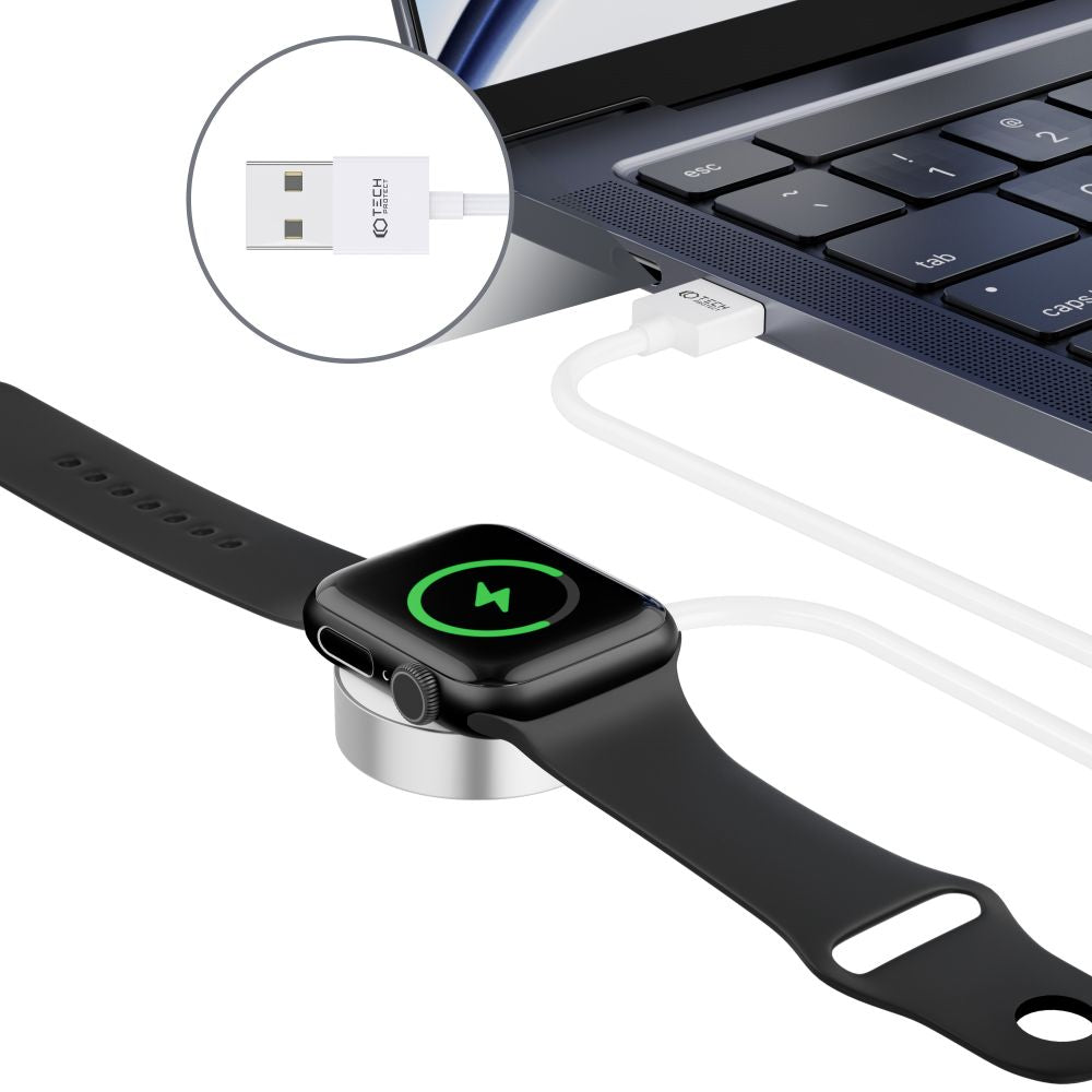 NABÍJAČKA NA APPLE WATCH TECH-PROTECT ULTRABOOST MAGNETIC CHARGING CABLE 120CM APPLE WATCH WHITE