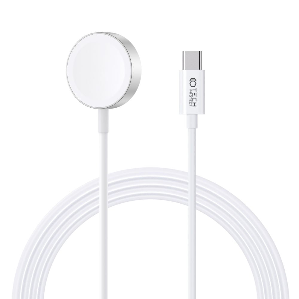 NABÍJAČKA NA  APPLE WATCH TECH-PROTECT ULTRABOOST MAGNETIC CHARGING TYPE-C CABLE 120CM APPLE WATCH WHITE