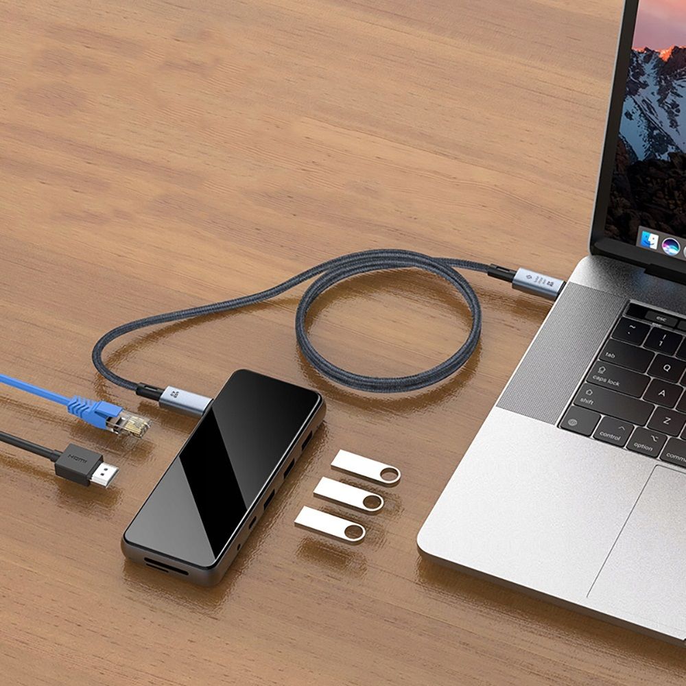 KÁBEL TECH-PROTECT ULTRABOOST MAX USB 4.0 8K 40GBPS TYPE-C CABLE PD240W 100CM GREY