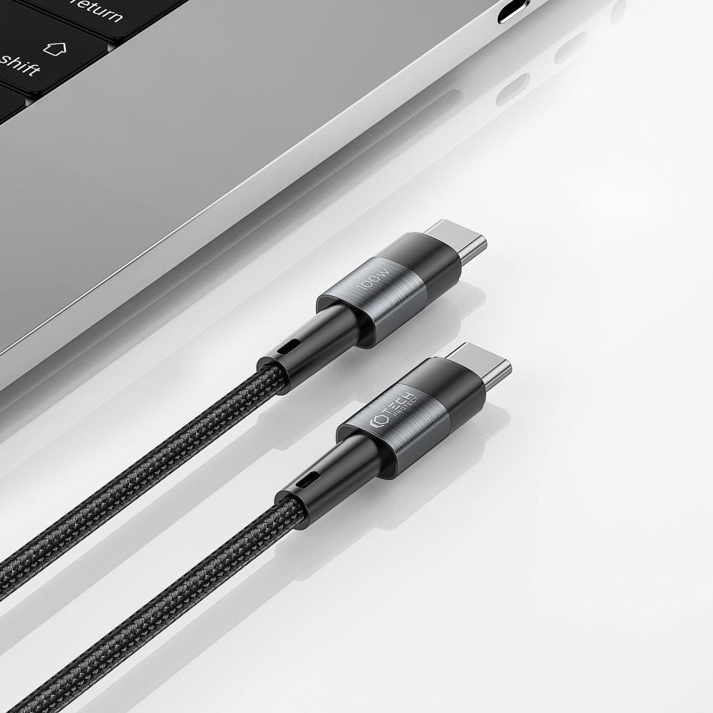 TECH-PROTECT ULTRABOOST TYPE-C KABEL PD100W/5A 25CM SIVA