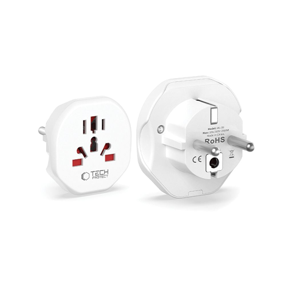 TECH-PROTECT UNIVERZALNI PUTNI ADAPTER IZ EU BIJELI
