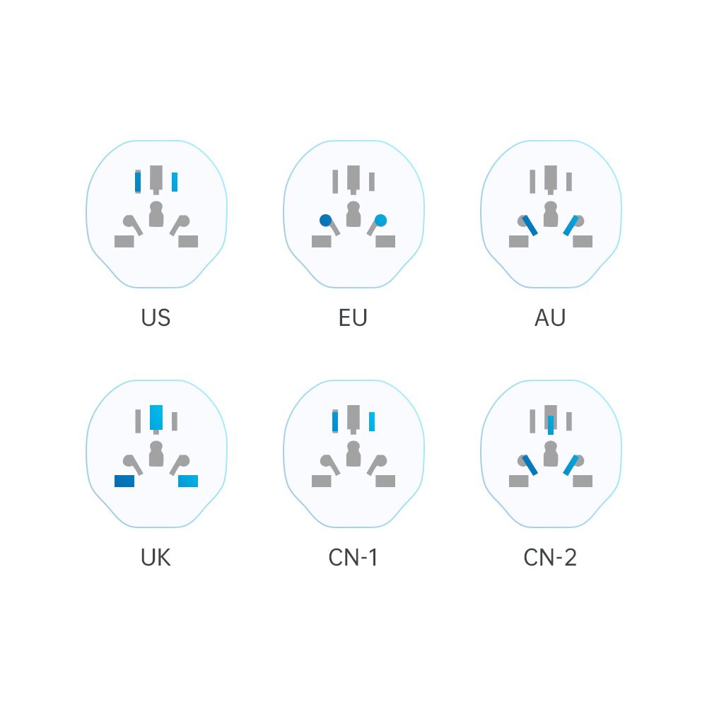TECH-PROTECT UNIVERZALNI PUTNI ADAPTER IZ EU BIJELI