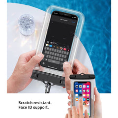 VODOTESNÉ PUZDRO TECH-PROTECT UNIVERSAL WATERPROOF CASE BLACK/CLEAR
