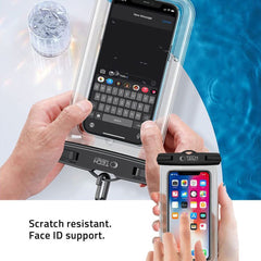 VODOTESNÉ PUZDRO TECH-PROTECT UWC7 UNIVERSAL WATERPROOF CASE 6.9 INCH BLACK/ORANGE
