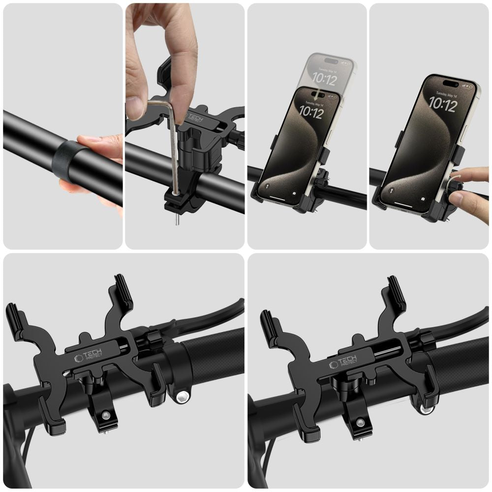 DRŽIAK MOBILU NA BICYKEL TECH-PROTECT V3 UNIVERSAL BIKE MOUNT BLACK