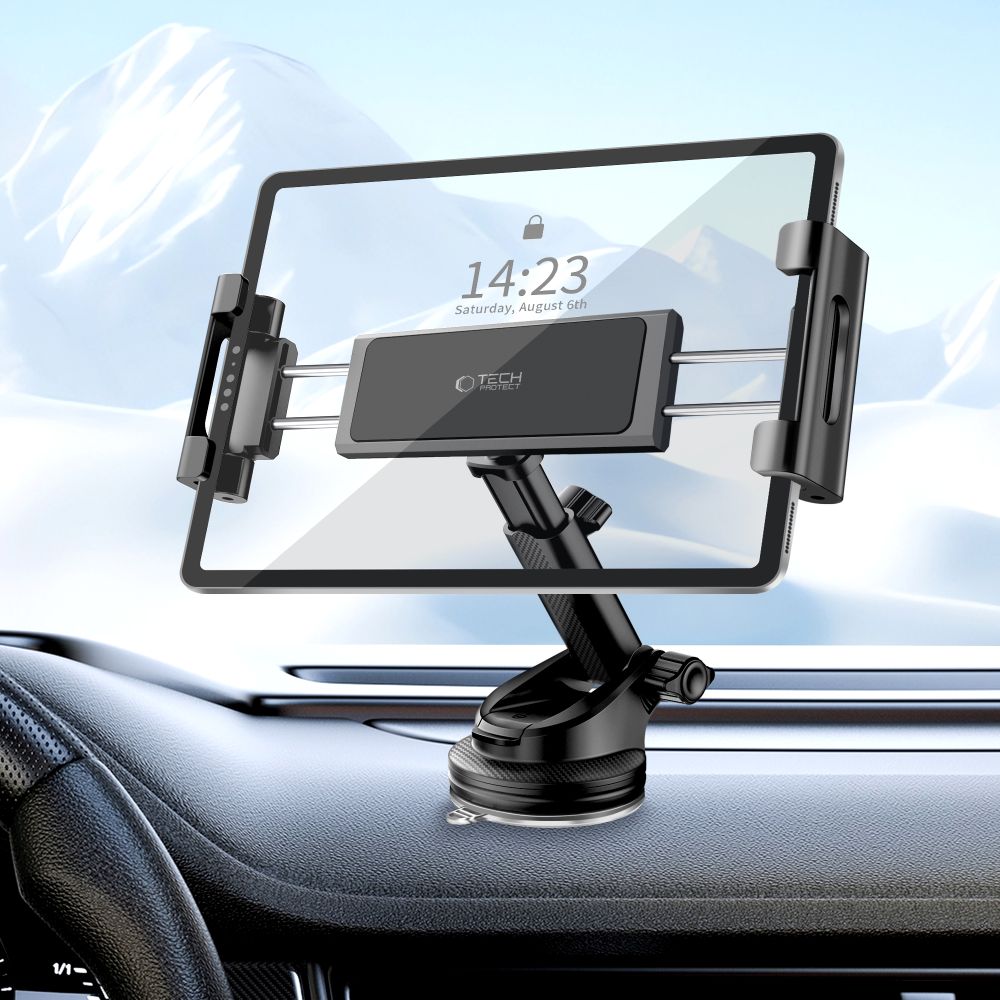 DRŽIAK TELEFÓNU DO AUTA TECH-PROTECT V4 UNIVERSAL WINDSHIELD & DASHBOARD CAR MOUNT FOR TABLET BLACK