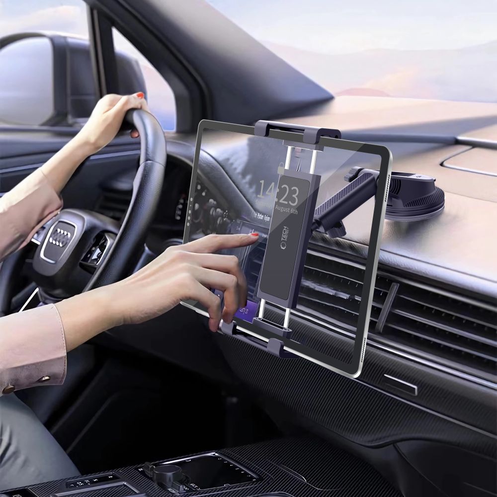 DRŽIAK TELEFÓNU DO AUTA TECH-PROTECT V4 UNIVERSAL WINDSHIELD & DASHBOARD CAR MOUNT FOR TABLET BLACK