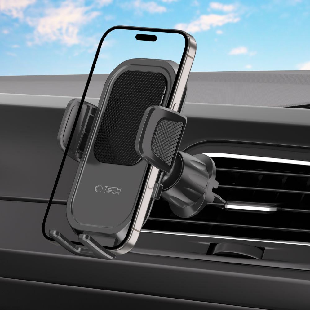 DRŽAČ TELEFONA ZA AUTO TECH-PROTECT V8 UNIVERZALNA CD & VENT  CRNA