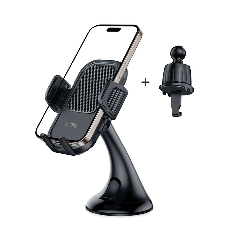 DRŽIAK TELEFÓNU DO AUTA TECH-PROTECT V8 UNIVERSAL DASHBOARD & VENT CAR MOUNT BLACK