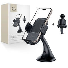 DRŽIAK TELEFÓNU DO AUTA TECH-PROTECT V8 UNIVERSAL DASHBOARD & VENT CAR MOUNT BLACK