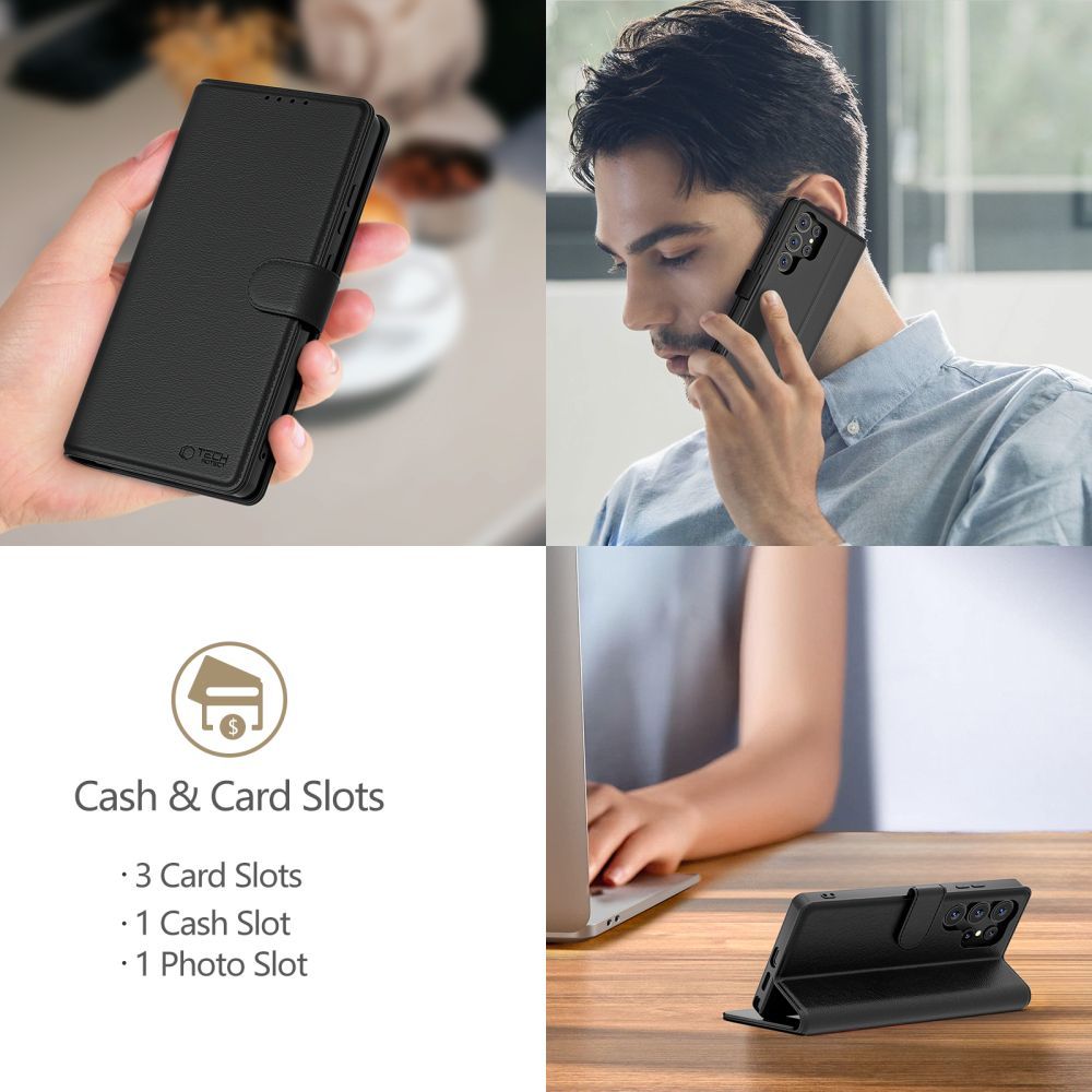 KRYT TECH-PROTECT WALLET IPHONE 16E MATTE BLACK