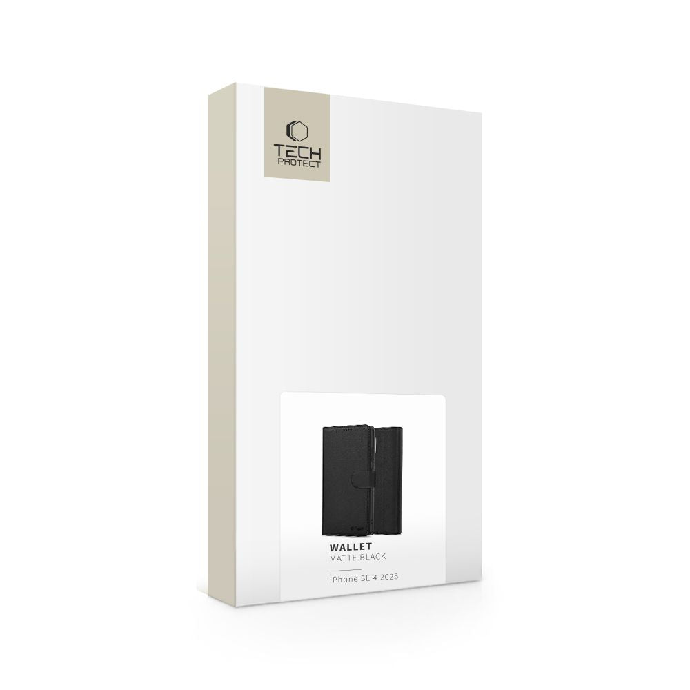 KRYT TECH-PROTECT WALLET IPHONE 16E MATTE BLACK