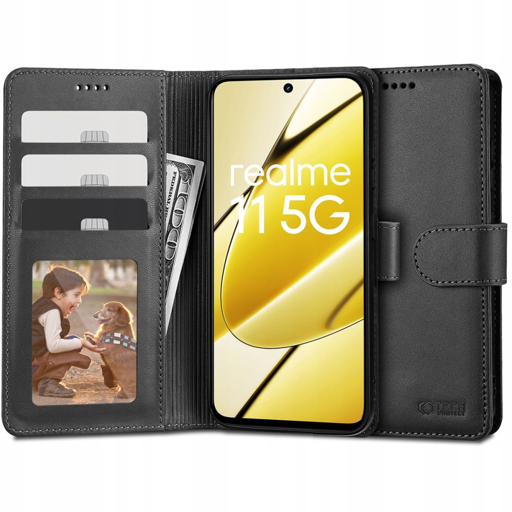 KNIŽKOVÝ KRYT TECH-PROTECT WALLET REALME 11 5G BLACK