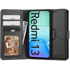 KNIŽNI  TECH-PROTECT WALLET XIAOMI REDMI 13 CRNA